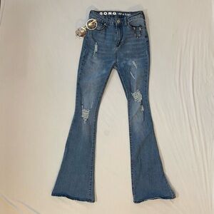 Women's Blue Flared Jeans